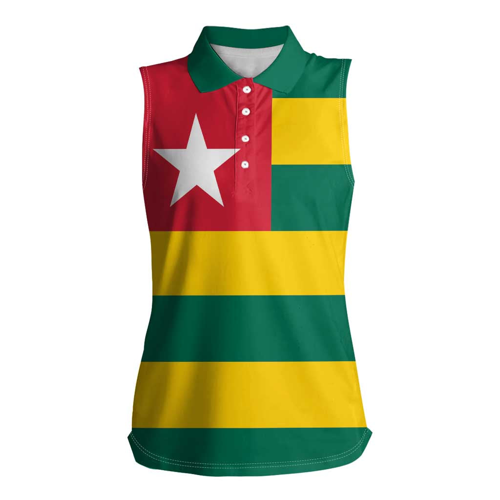 Togo Country Flag Women Sleeveless Polo Shirt Togolese Independence