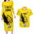 Custom Togo Football Couples Matching Long Sleeve Bodycon Dress and Hawaiian Shirt Come On Les Eperviers