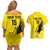 Custom Togo Football Couples Matching Off Shoulder Short Dress and Hawaiian Shirt Come On Les Eperviers