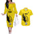 Custom Togo Football Couples Matching Off The Shoulder Long Sleeve Dress and Hawaiian Shirt Come On Les Eperviers