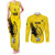 Custom Togo Football Couples Matching Tank Maxi Dress and Long Sleeve Button Shirt Come On Les Eperviers