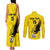 Custom Togo Football Couples Matching Tank Maxi Dress and Long Sleeve Button Shirt Come On Les Eperviers