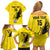 Custom Togo Football Family Matching Off Shoulder Short Dress and Hawaiian Shirt Come On Les Eperviers