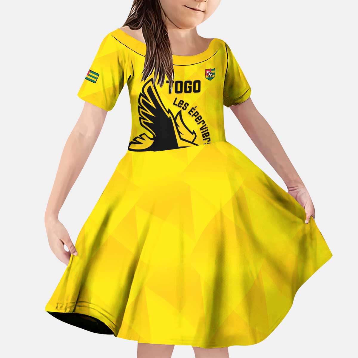 Custom Togo Football Kid Short Sleeve Dress Come On Les Eperviers