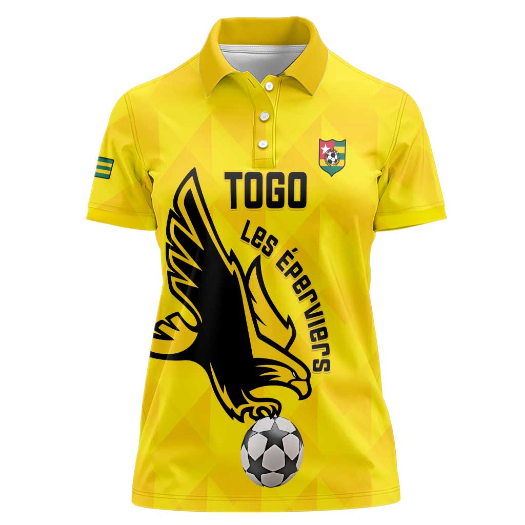 Custom Togo Football Women Polo Shirt Come On Les Eperviers