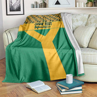 Custom South Africa Soccer Blanket Go Champions