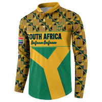 Custom South Africa Soccer Button Sweatshirt Go Champions