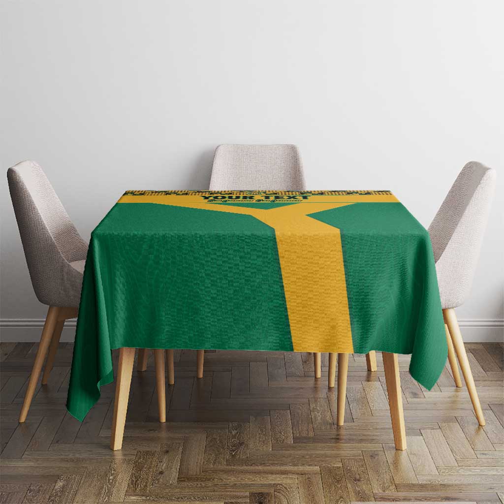 Custom South Africa Soccer Tablecloth Go Champions
