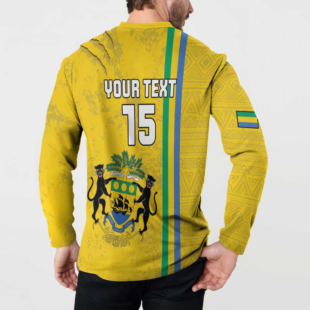 Yellow football sweatshirt back with YOUR TEXT 15 and crest graphic