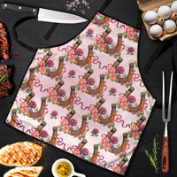 Kentucky Lucky Horseshoe Floral Apron Vintage Western Pattern
