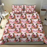 Kentucky Lucky Horseshoe Floral Bedding Set Vintage Western Pattern