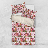 Kentucky Lucky Horseshoe Floral Bedding Set Vintage Western Pattern