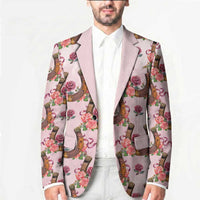 Kentucky Lucky Horseshoe Floral Blazer Vintage Western Pattern