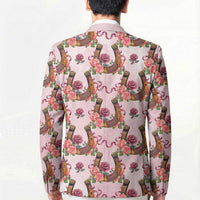 Kentucky Lucky Horseshoe Floral Blazer Vintage Western Pattern