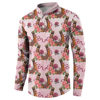 Kentucky Lucky Horseshoe Floral Button Sweatshirt Vintage Western Pattern