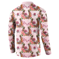 Kentucky Lucky Horseshoe Floral Button Sweatshirt Vintage Western Pattern