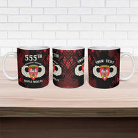 Personalized 555th Parachute Infantry Ceramic Mug Triple Nickles Airborne Veteran Tribute