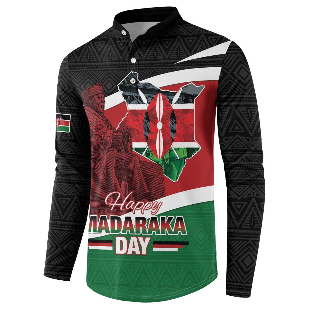 Happy Madaraka Day 2025 Button Sweatshirt Kenya Harambee
