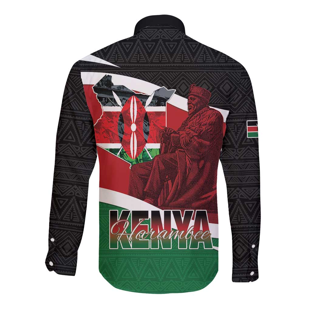 Happy Madaraka Day 2025 Long Sleeve Button Shirt Kenya Harambee