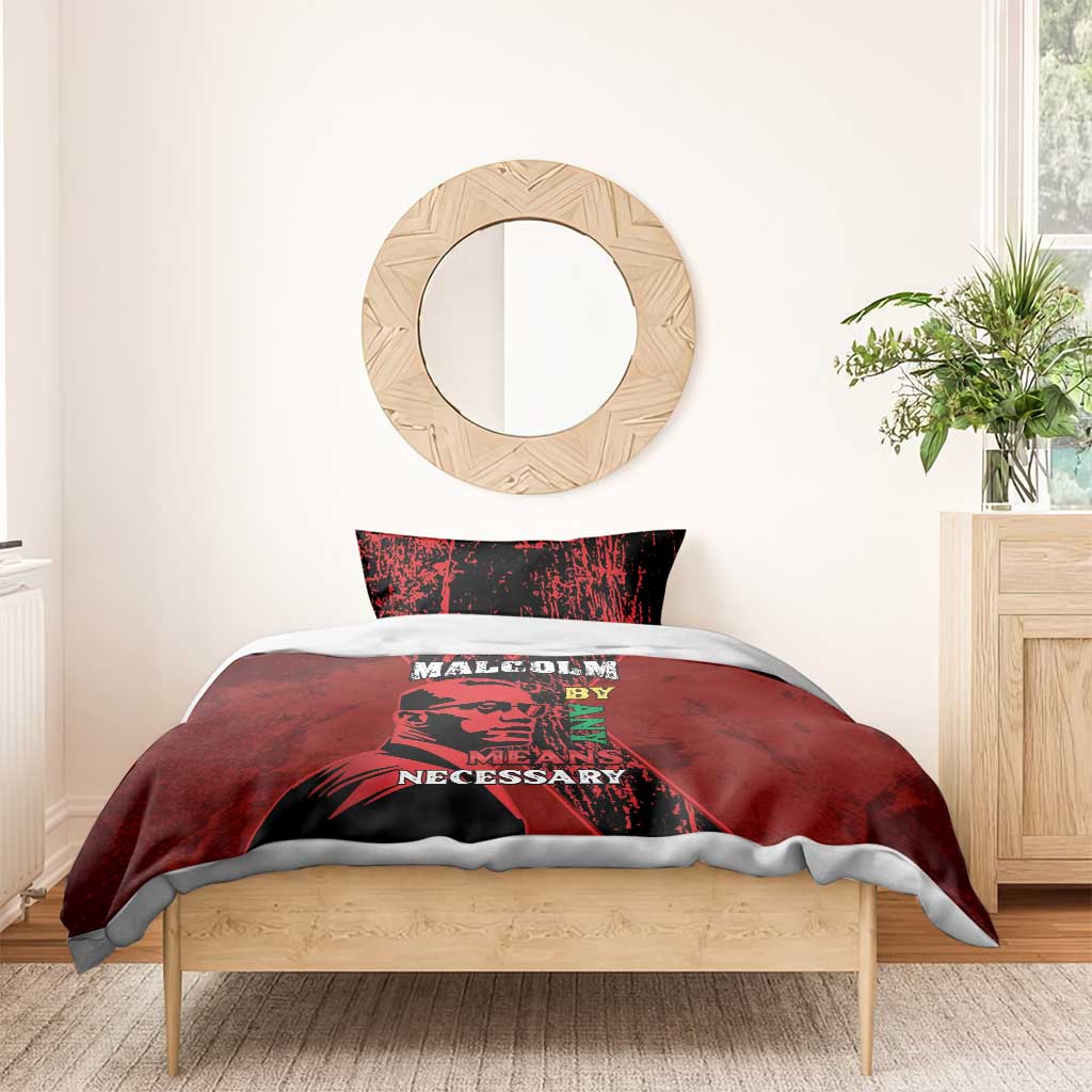 Happy Malcolm X Day Bedding Set By Any Means Necessary