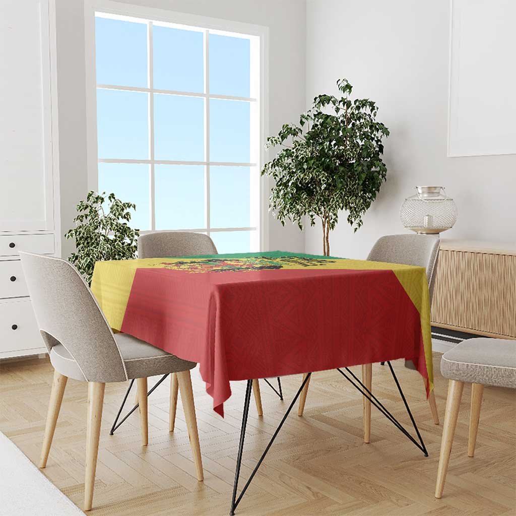 Congo Brazzaville Tablecloth Coat Of Arms With Map - Flag Style - Wonder Print Shop