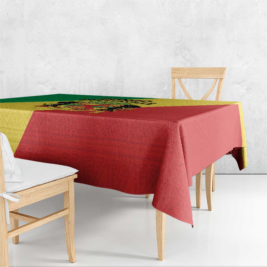 Congo Brazzaville Tablecloth Coat Of Arms With Map - Flag Style - Wonder Print Shop