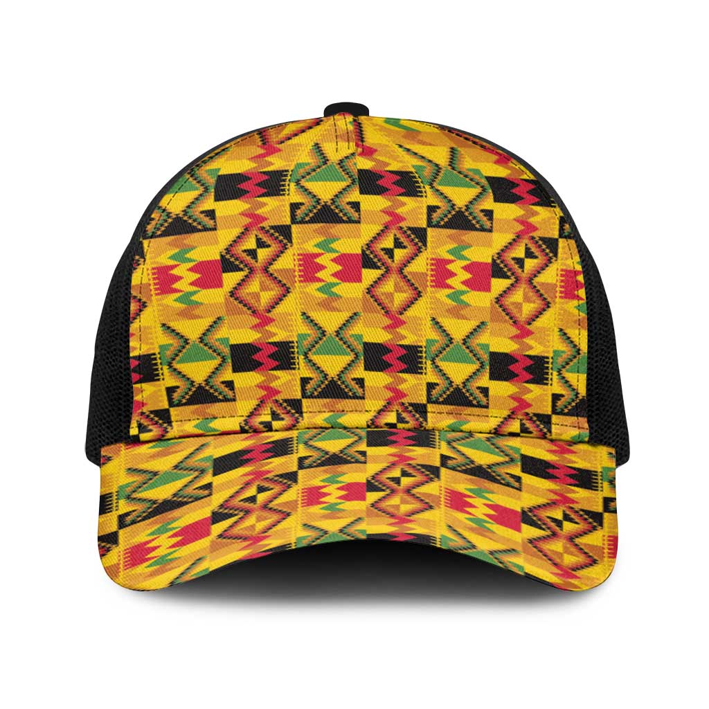 African Kente Pattern Baseball Net Cap Emaa Da - Wonder Print Shop