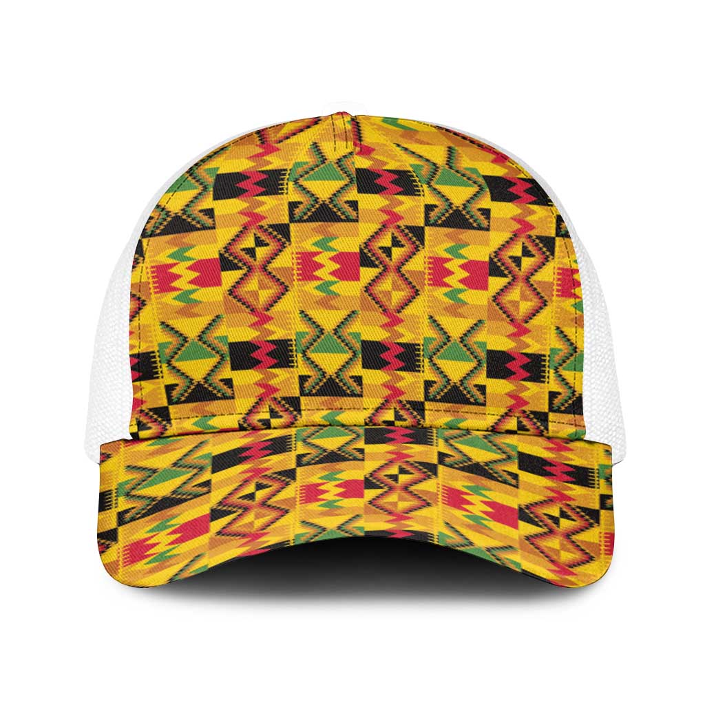 African Kente Pattern Baseball Net Cap Emaa Da - Wonder Print Shop