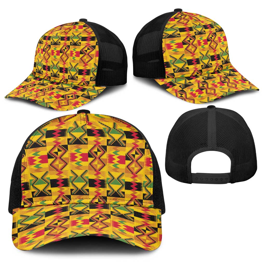 African Kente Pattern Baseball Net Cap Emaa Da - Wonder Print Shop