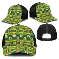 African Kente Pattern Baseball Net Cap Sika Fre Mogya - Wonder Print Shop