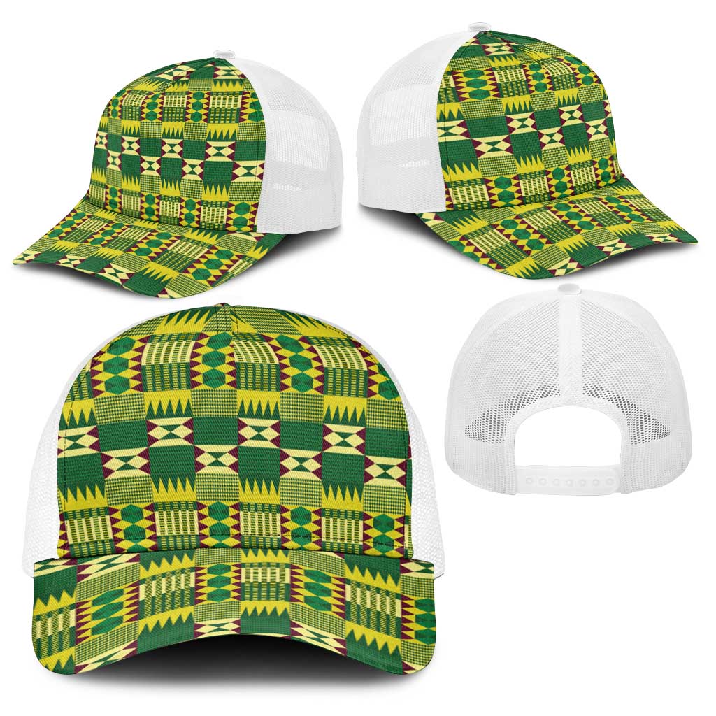 African Kente Pattern Baseball Net Cap Sika Fre Mogya - Wonder Print Shop