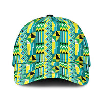 African Kente Pattern Classic Cap Nkyinkyin - Wonder Print Shop