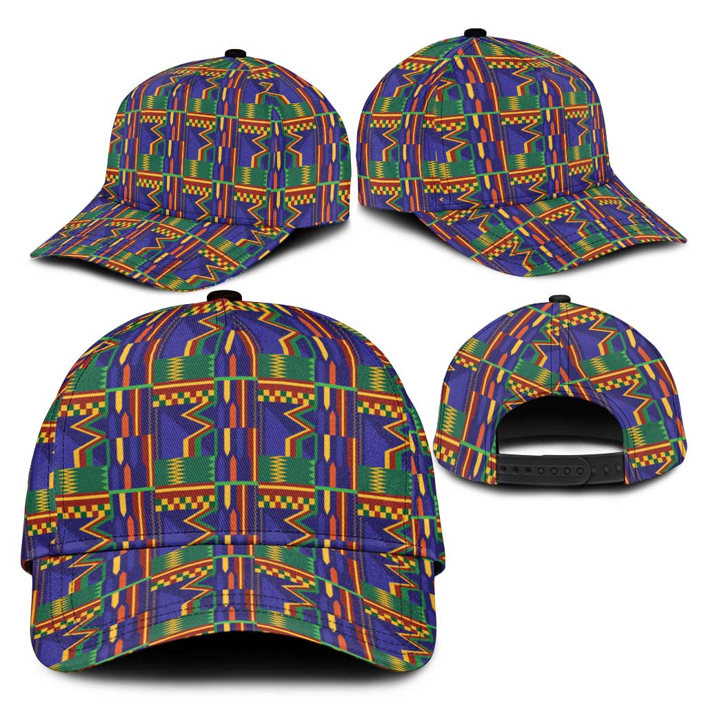 African Kente Pattern Classic Cap Fathia Fata Nkrumah - Wonder Print Shop