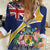 Personalised Turks And Caicos Islands Women Casual Shirt Coat Of Arms Tropical Flower