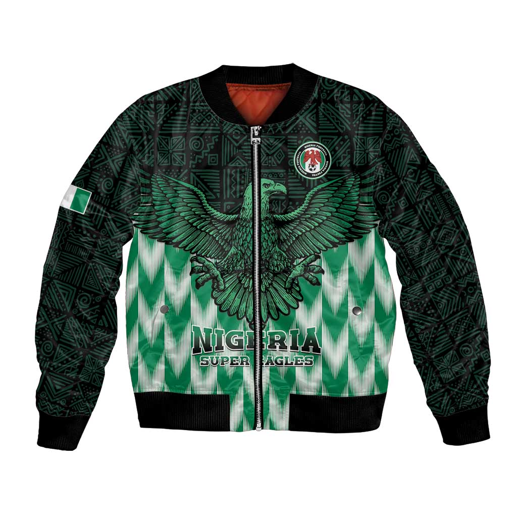 Custom Nigeria Football Bomber Jacket Go Super Eagles Sporty Style - Wonder Print Shop