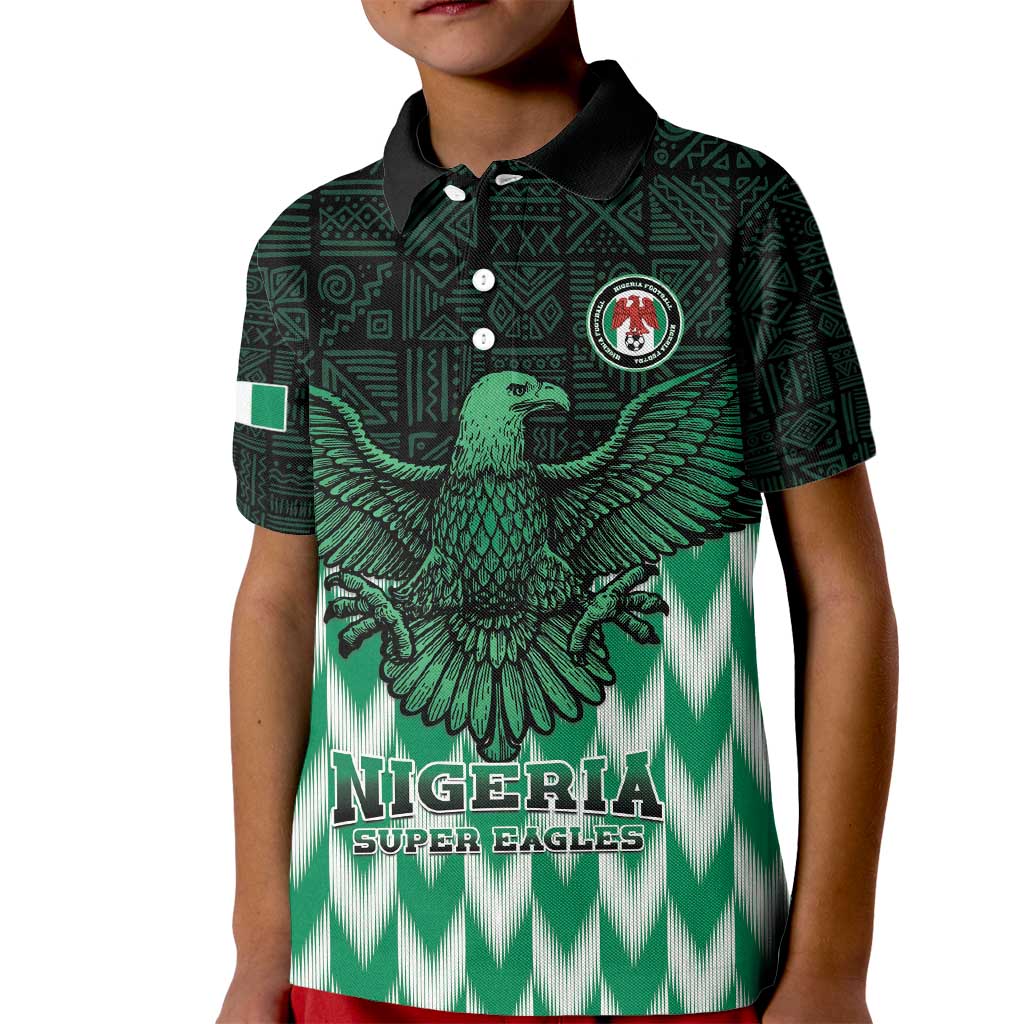 Custom Nigeria Football Kid Polo Shirt Go Super Eagles Sporty Style - Wonder Print Shop