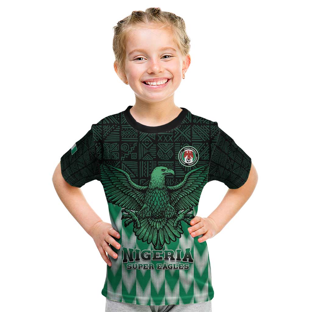 Custom Nigeria Football Kid T Shirt Go Super Eagles Sporty Style - Wonder Print Shop