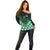 Custom Nigeria Football Off Shoulder Sweater Go Super Eagles Sporty Style - Wonder Print Shop