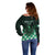 Custom Nigeria Football Off Shoulder Sweater Go Super Eagles Sporty Style - Wonder Print Shop