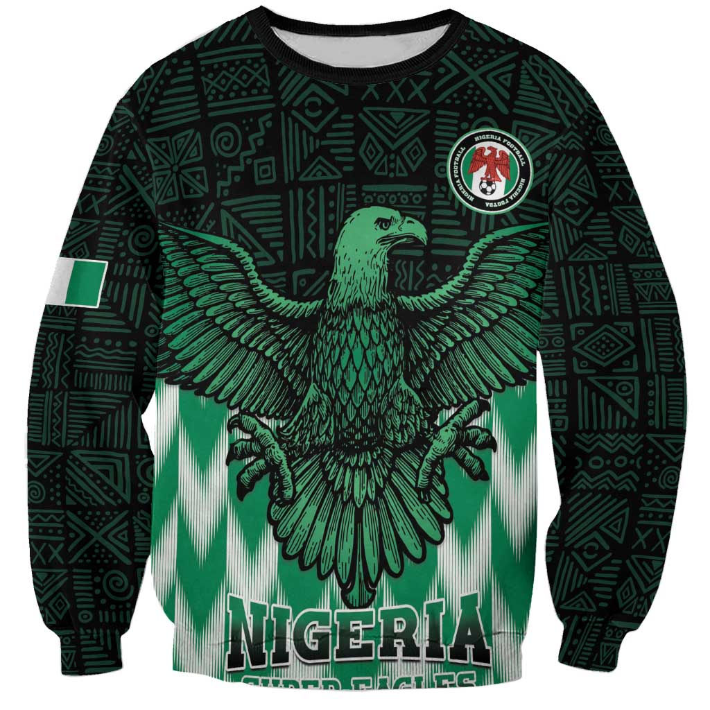 Custom Nigeria Football Sweatshirt Go Super Eagles Sporty Style - Wonder Print Shop