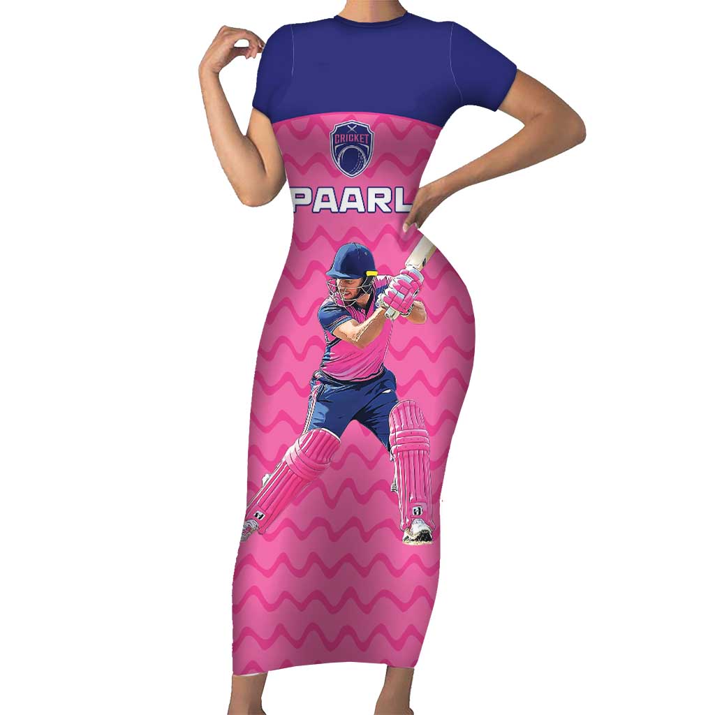 Custom South Africa Paarl Cricket Short Sleeve Bodycon Dress We Are Champions