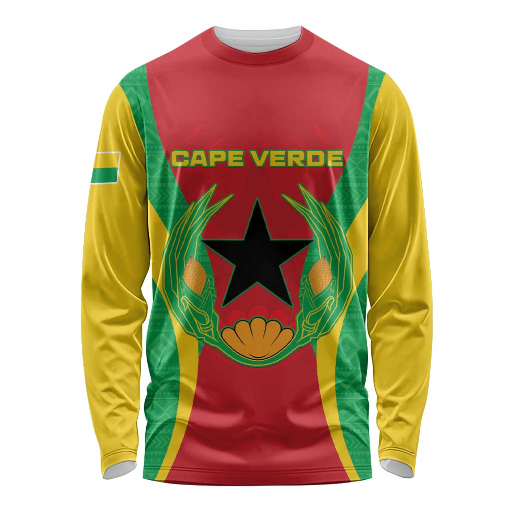 Personalised Cape Verde Long Sleeve Shirt National Flag Of Cape Verde 1975-1992 - Wonder Print Shop