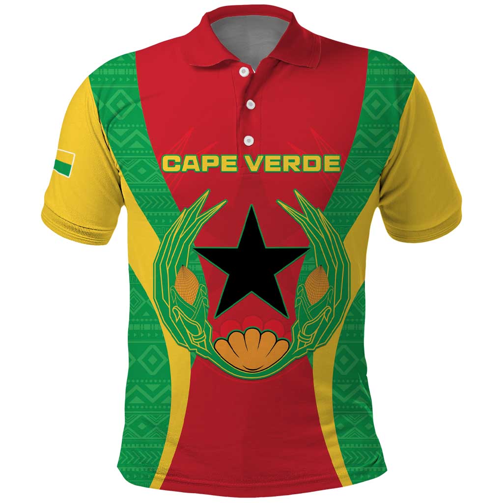 Personalised Cape Verde Polo Shirt National Flag Of Cape Verde 1975-1992 - Wonder Print Shop