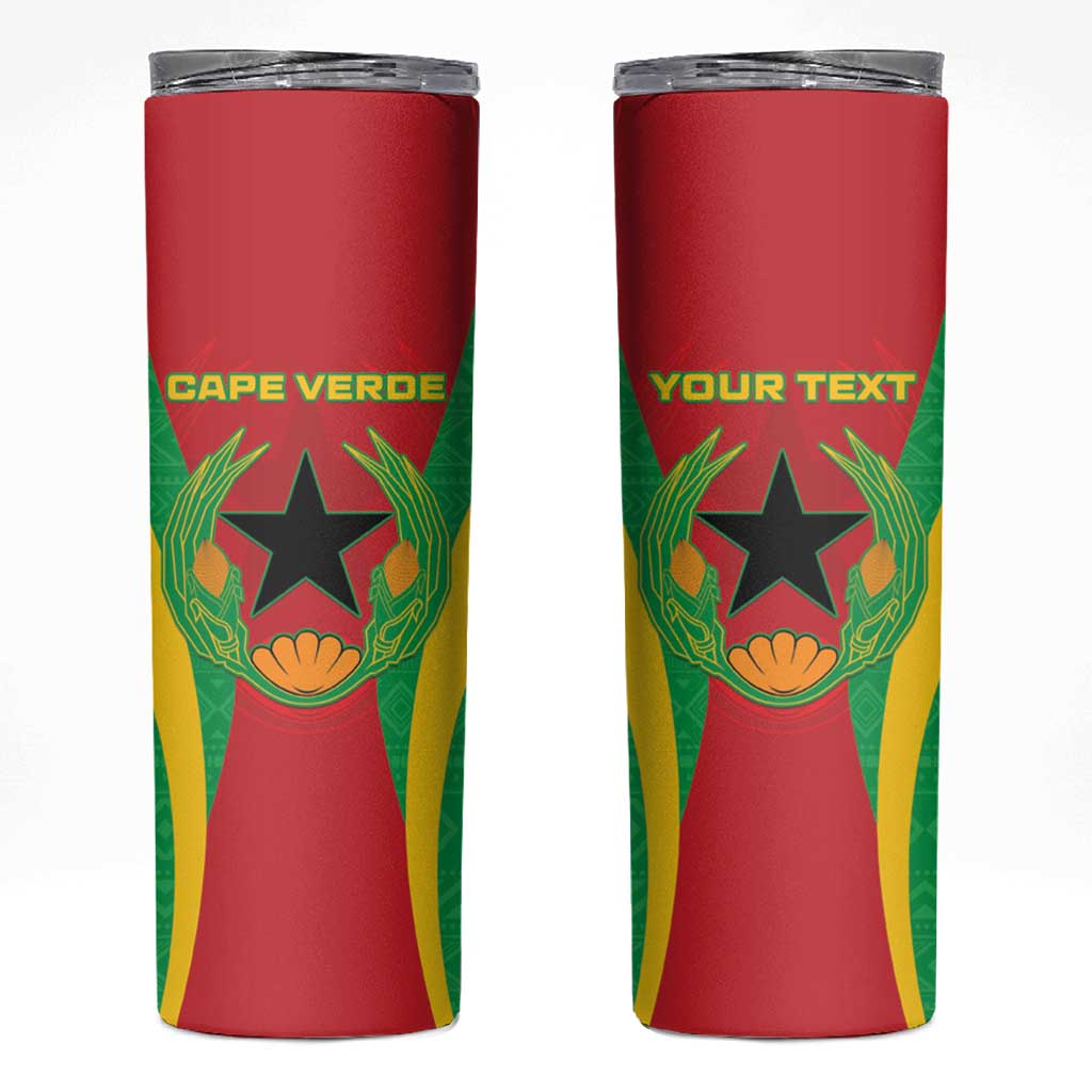 Personalised Cape Verde Skinny Tumbler National Flag Of Cape Verde 1975-1992 - Wonder Print Shop