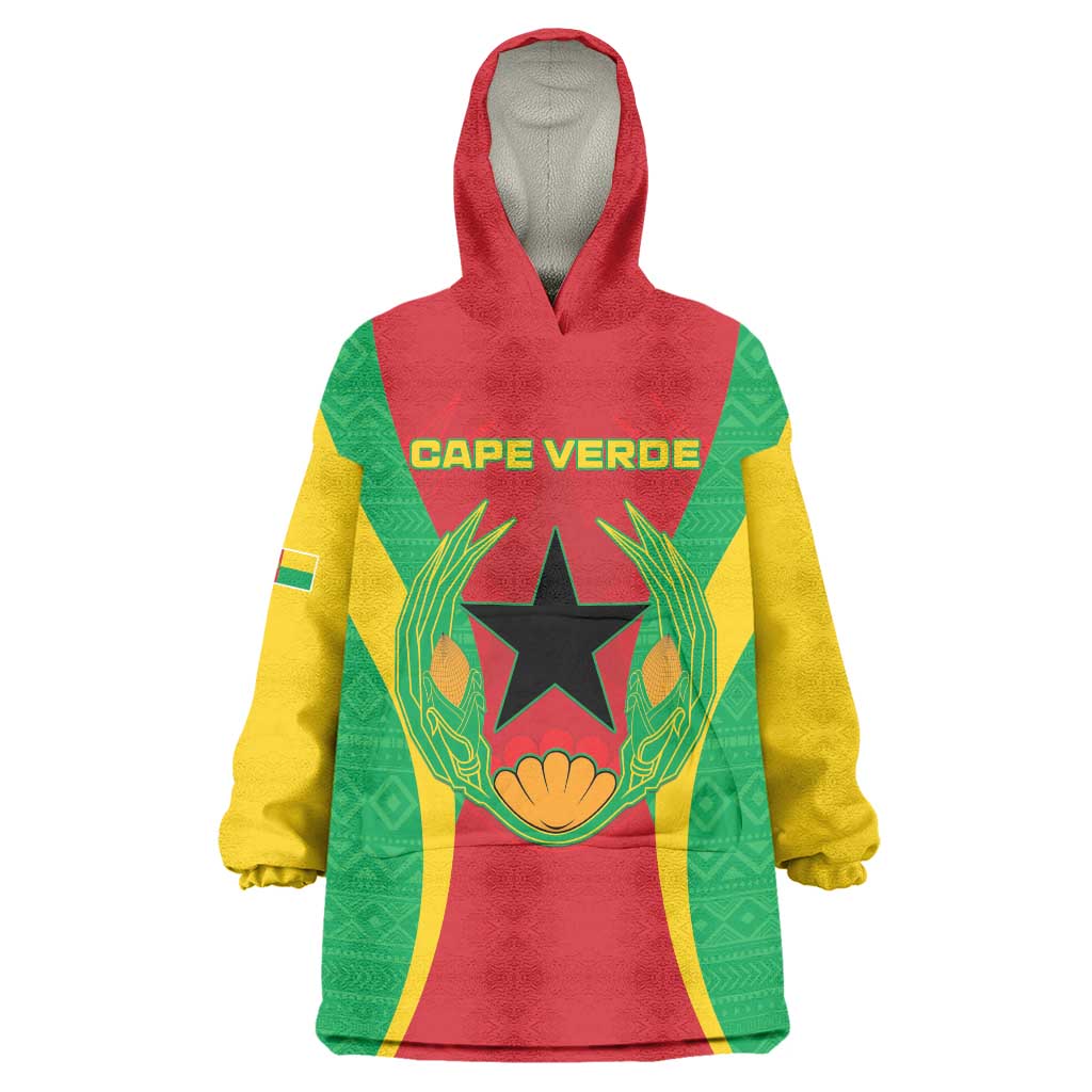 Personalised Cape Verde Wearable Blanket Hoodie National Flag Of Cape Verde 1975-1992