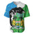 Personalised Sierra Leone Baseball Jersey Chimpanzee With Coat Of Arms - Wonder Print Shop