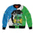 Personalised Sierra Leone Bomber Jacket Chimpanzee With Coat Of Arms - Wonder Print Shop