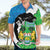 Personalised Sierra Leone Hawaiian Shirt Chimpanzee With Coat Of Arms - Wonder Print Shop