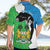 Personalised Sierra Leone Hawaiian Shirt Chimpanzee With Coat Of Arms - Wonder Print Shop