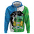 Personalised Sierra Leone Hoodie Chimpanzee With Coat Of Arms - Wonder Print Shop